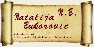 Natalija Bukorović vizit kartica